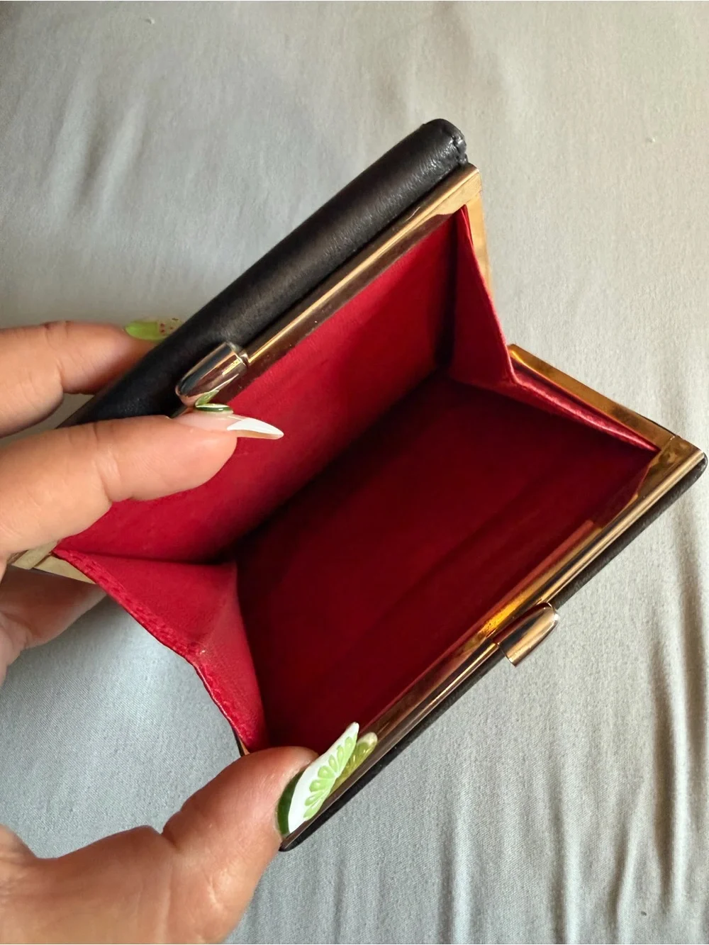 Dior Black Embossed CD Leather Wallet